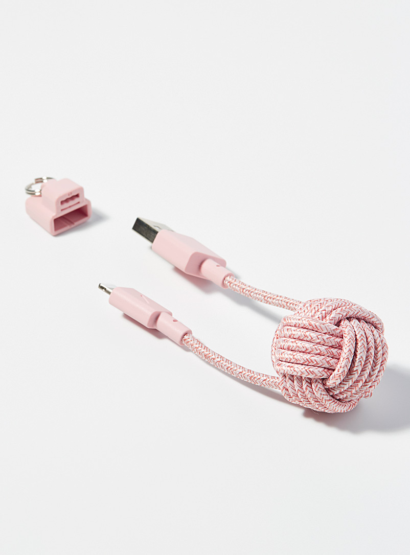 Native Union Pink Charging cable keychain for women
