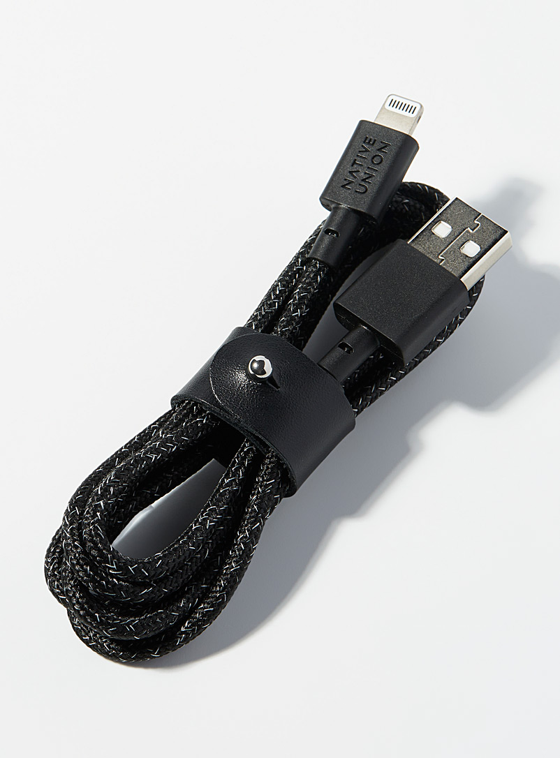 Native Union Black Belt charging cable for women