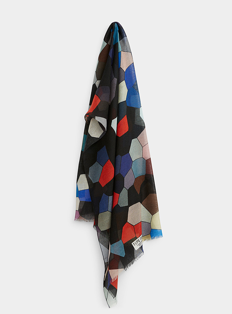 Type B Assorted Geometric mosaic scarf for women
