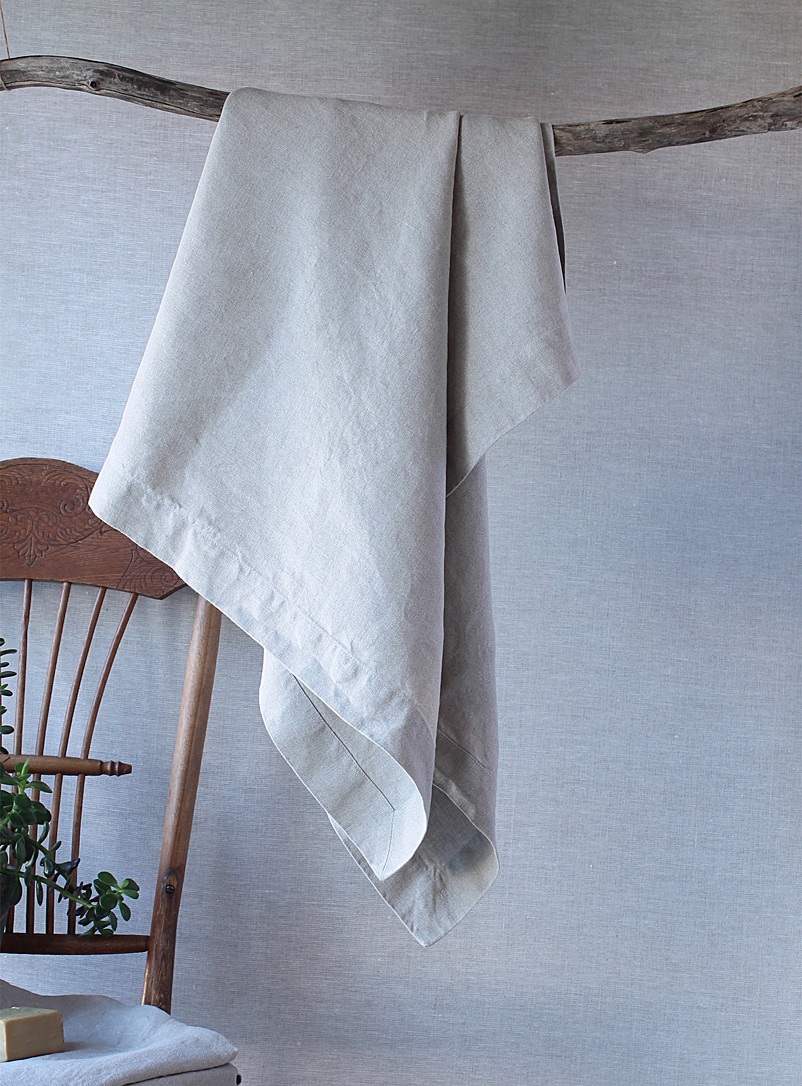 Maison LenKo Ecru/Linen Pure linen bath sheet