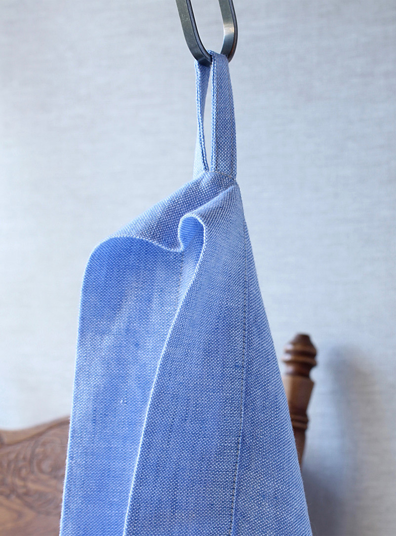 Maison LenKo: Le drap de bain pur lin Bleu pâle-bleu poudre