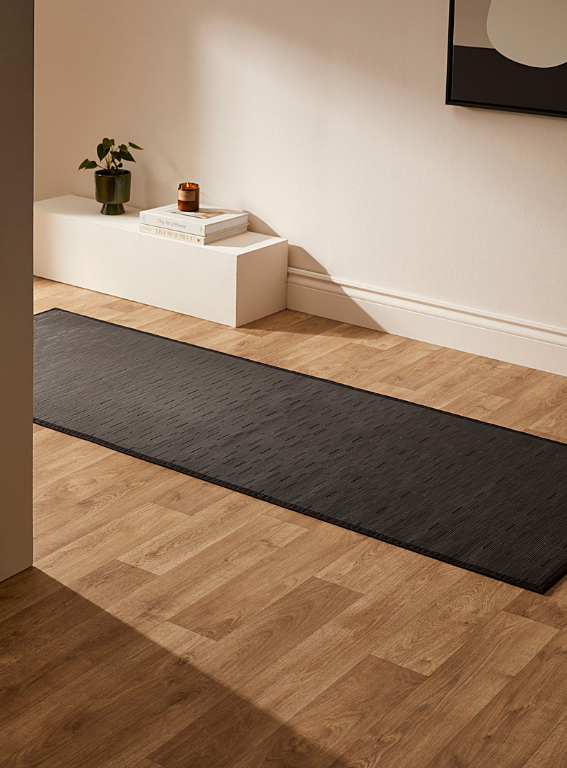 Simons Maison: Le tapis de couloir vinyle chambray 75 x 215 cm Noir
