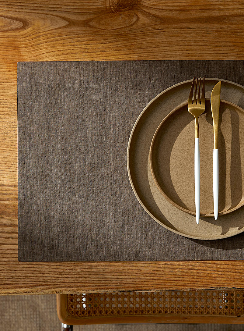 Simons Maison Dark Brown Neutral heathered placemat