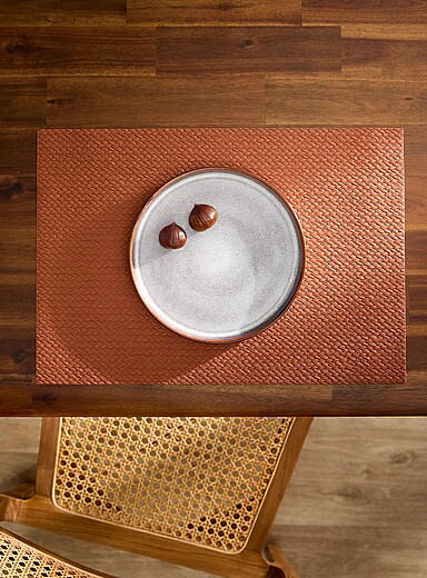 Simons Maison Copper/Rust Chevron effect placemat