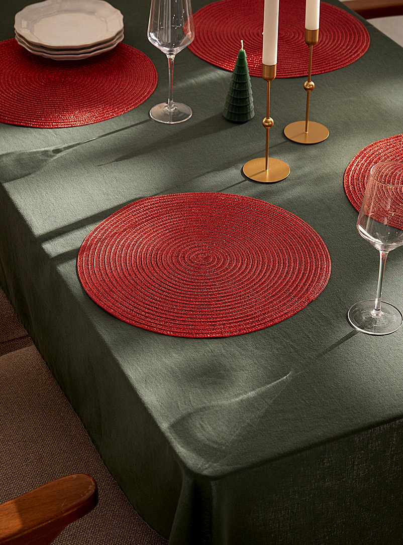 Simons Maison Red Shimmering placemats Set of 4
