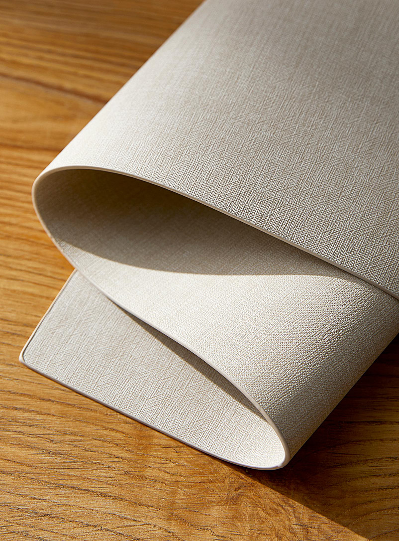Rectangular heathered faux-leather placemat product image 2