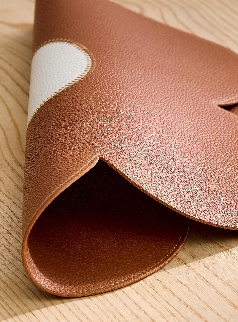 Large flower faux-leather placemat product image 2