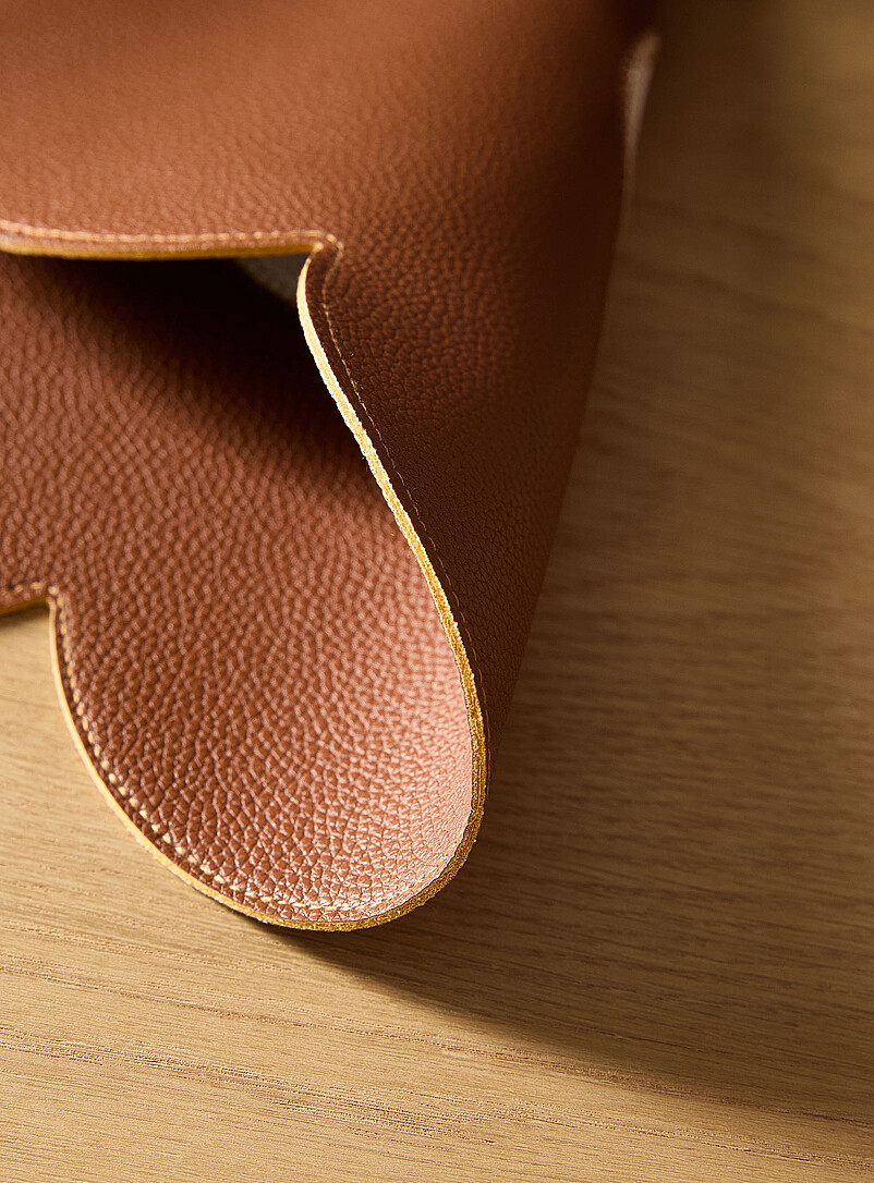 Large flower faux-leather placemat product image 2