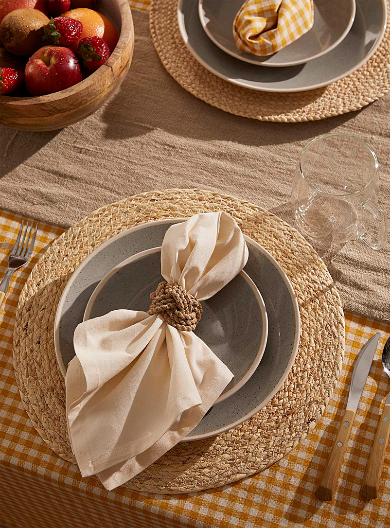 Braided natural straw placemat product image 2