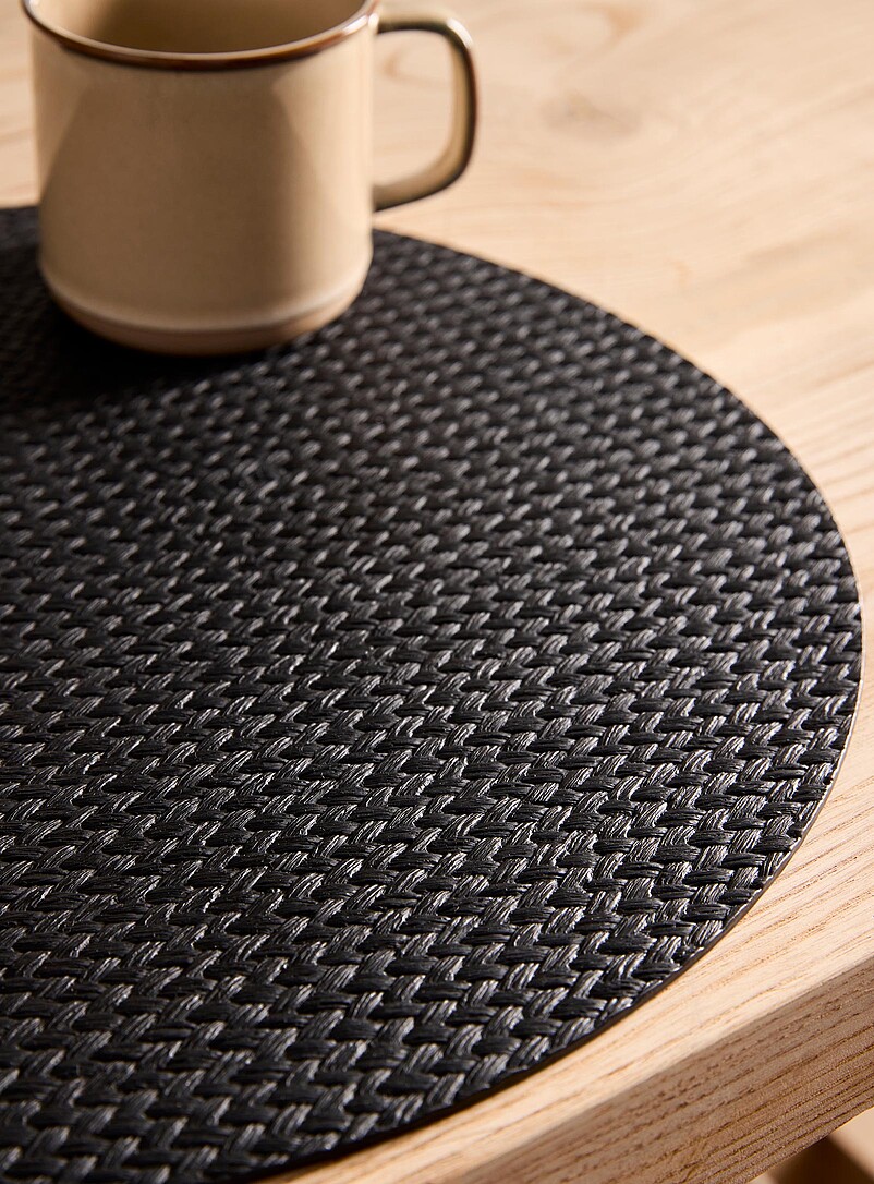 Herringbone pattern faux-leather placemat product image 2