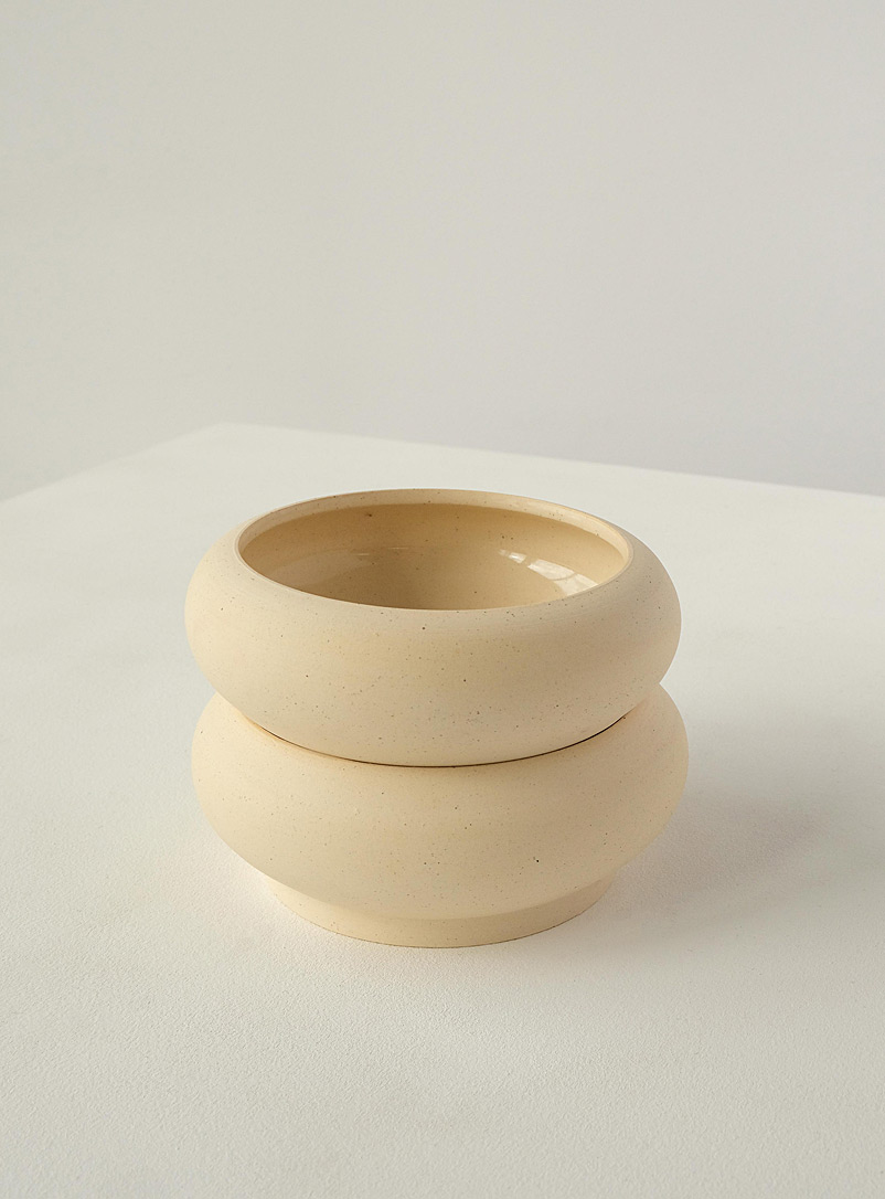 PMS Ecru/Linen Stacking bowl
