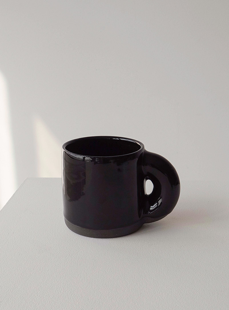 Pas Mon Style Black Chunky handle mug