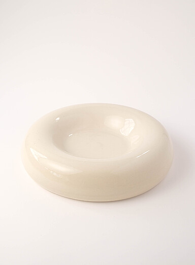 Pas Mon Style White Rounded stoneware bowl