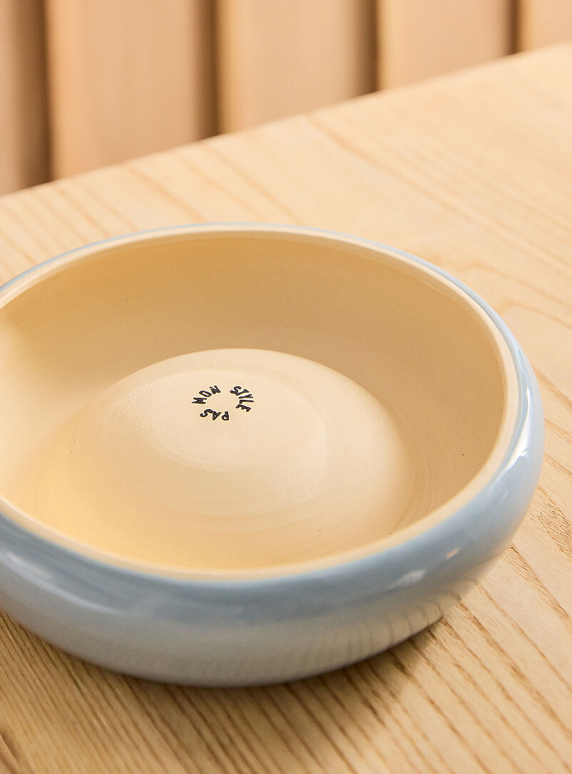 Pas Mon Style White Rounded stoneware bowl