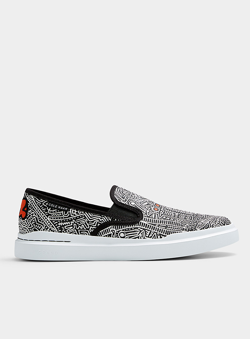 Cole Haan Patterned White Keith Haring GrandPrø Rally slip-ons Men for men