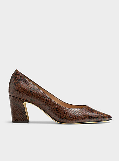 Cole Haan Brown Blanche snakeskin leather pumps Women for women