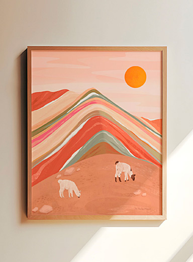 Rainbow mountain art print See available sizes