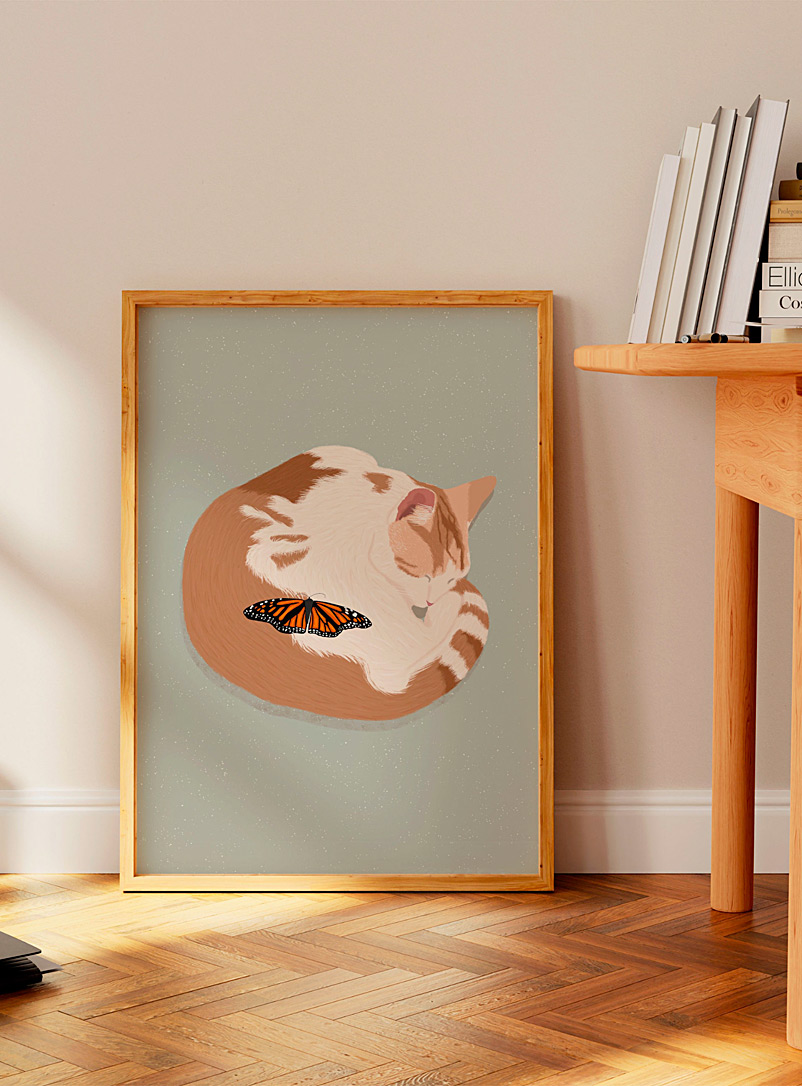 Its Funny Howww Assorted Cat and butterfly art print See available sizes