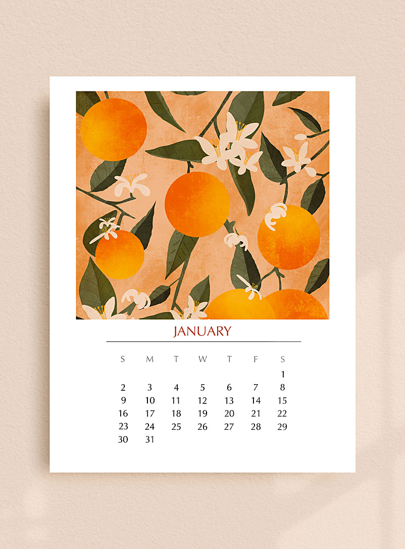 Its Funny Howww English version  2022 botanical wall calendar 3 sizes available