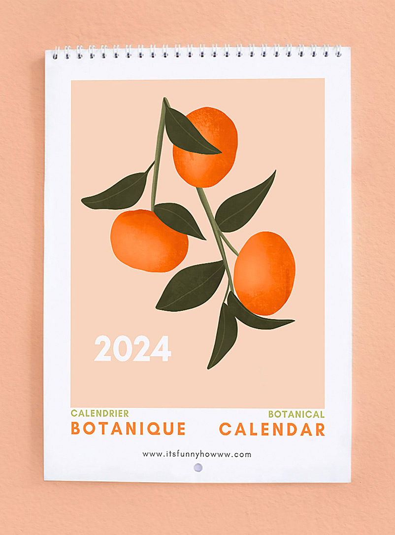 Its Funny Howww: Le calendrier 2024 Botanique 8,5 x 11 po Assorti