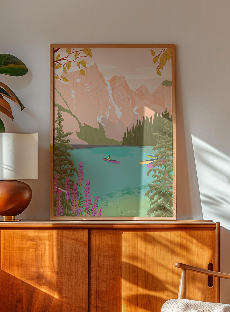 Its Funny Howww: L'affiche Lac Moraine 11x 14 po Assorti