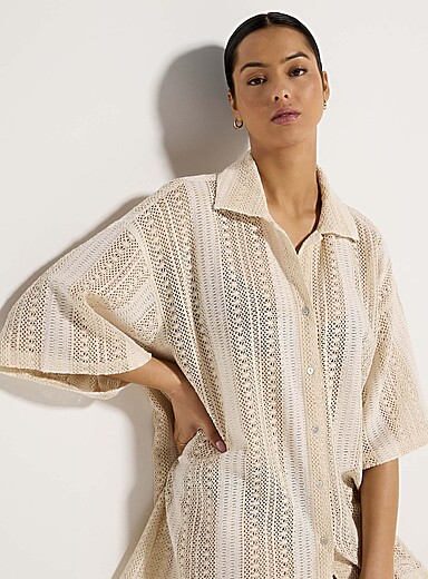 La chemise cabana ample crochet dentelle