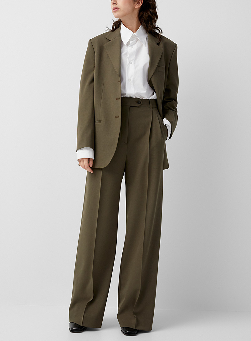 Beaufille: Le pantalon Burnell Vert foncé-mousse-olive pour femme