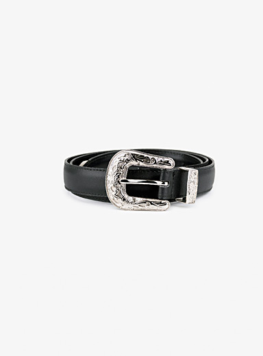 La ceinture en cuir boucle western