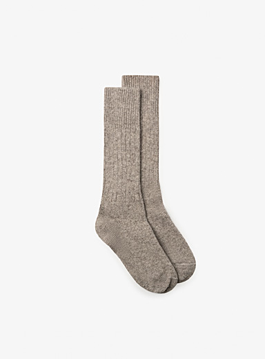 La chaussette c&ocirc;tel&eacute;e pure laine