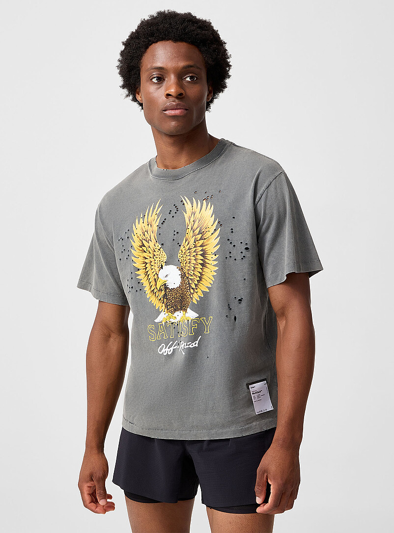 MothTech™ eagle cotton T-shirt product image (primary)