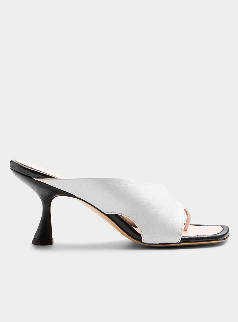 Wandler Patterned White Julio heeled sandal for women