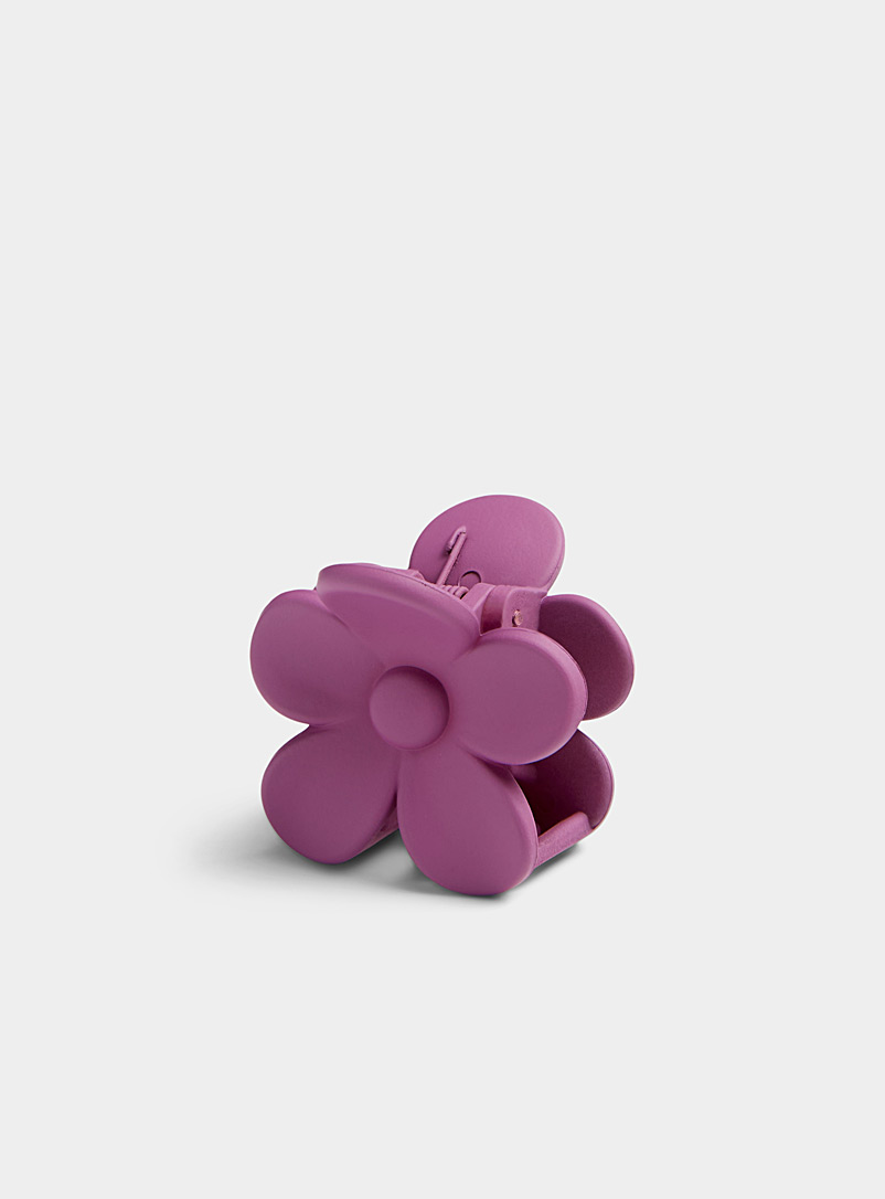 Simons Purple Small monochrome daisy clip for women