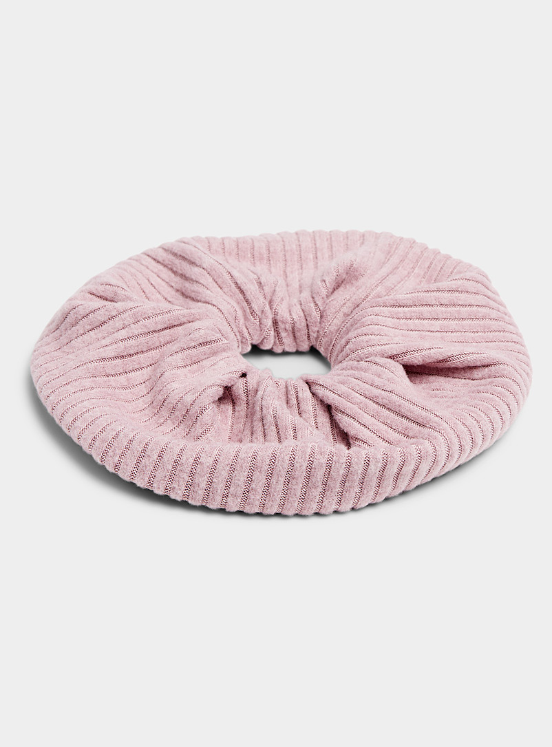 Simons Pink Soft ribbed XL scrunchie for women