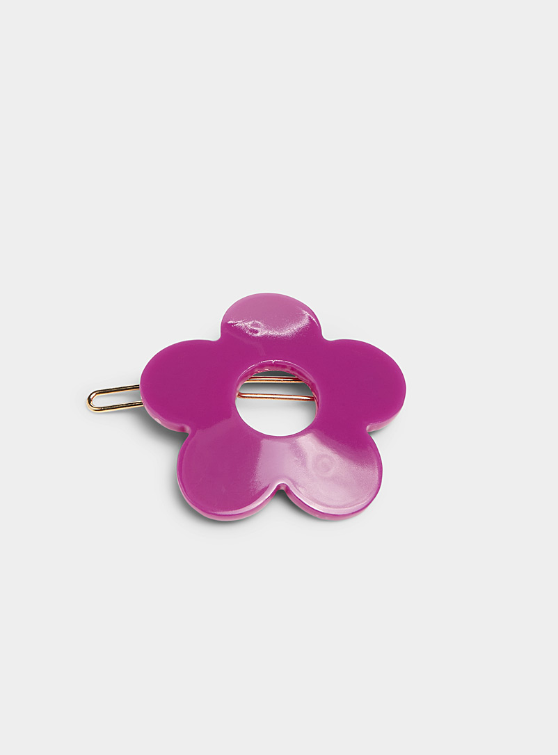 Simons Pink Retro-flower barrette for women
