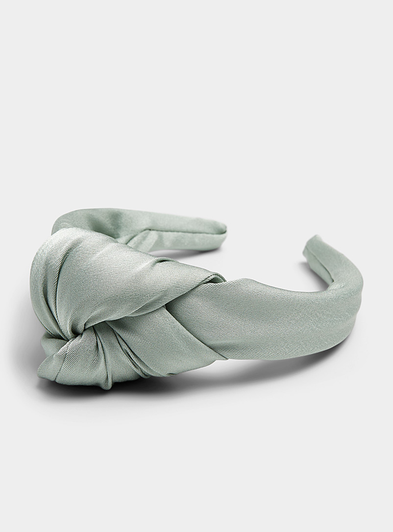 Simons Lime Green Giant knot headband for women