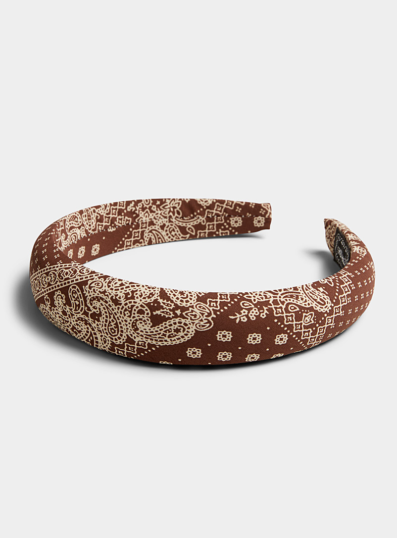 Simons Copper Bandana pattern headband for women