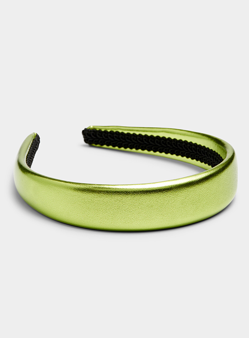 Simons Lime Green Metallic headband for women