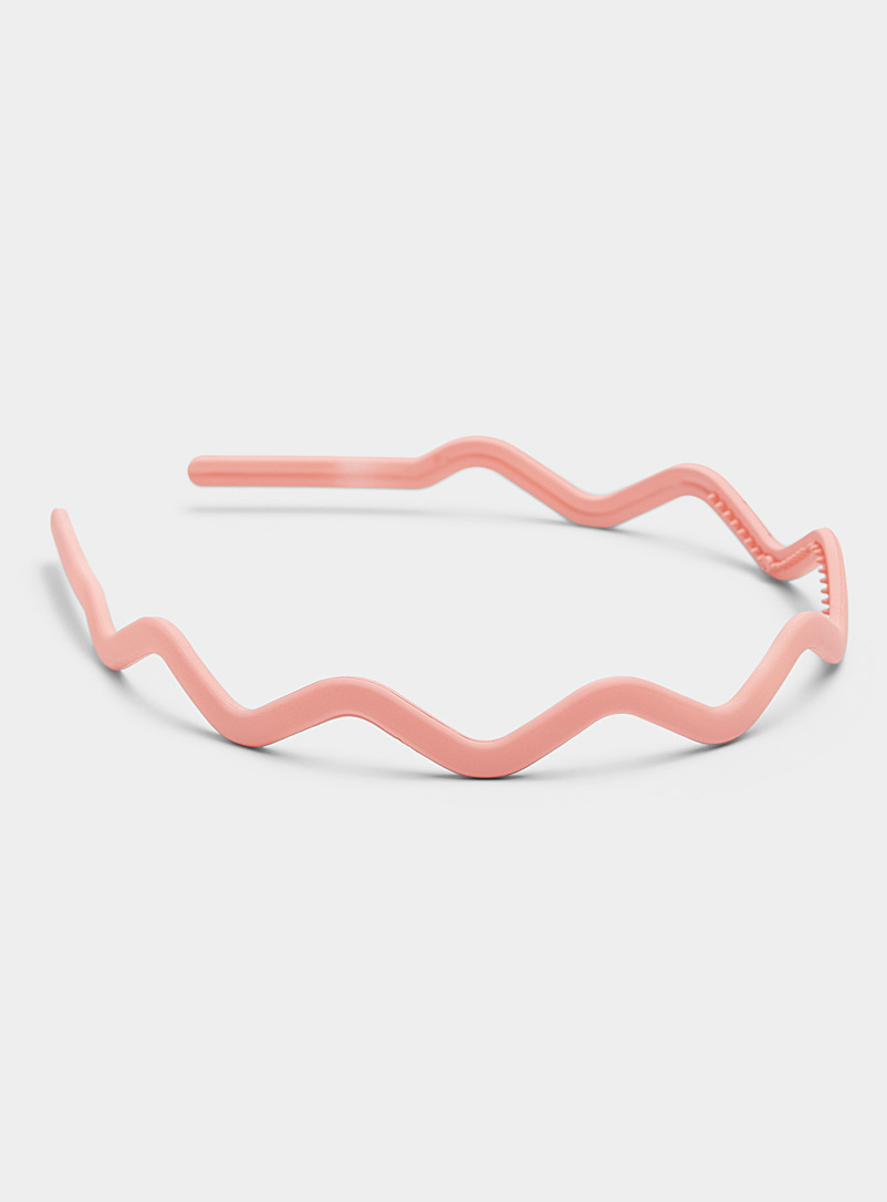 Simons Pink Zigzag headband for women
