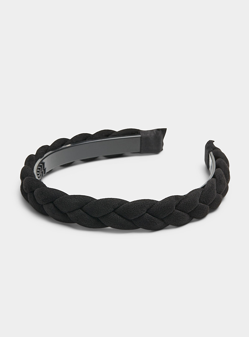 Black braided headband | Simons | Shop Hair Wraps and Headbands