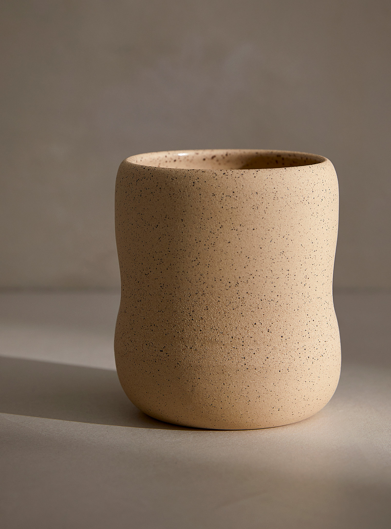 Dompierre Mineral Large Stoneware Tumbler In Neutral