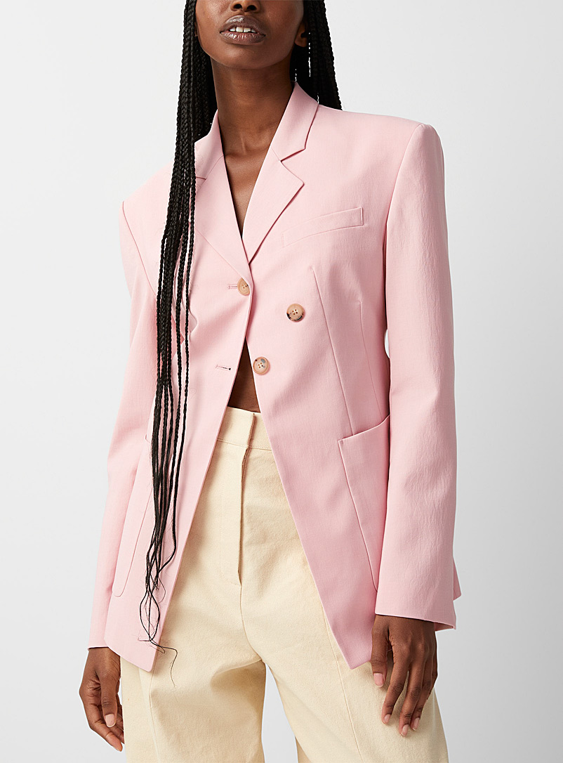 Recto Pink Soft pink jacket for women
