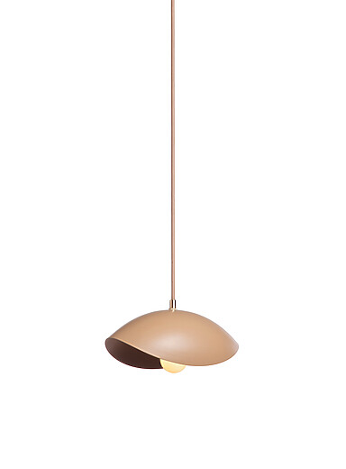 Luminaire Authentik: La lampe suspendue Coquelicot 28 cm de largeur Rouge terreux