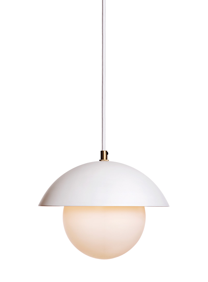 Luminaire Authentik: La lampe suspendue Danoise 24 cm de diam&egrave;tre Noir mat