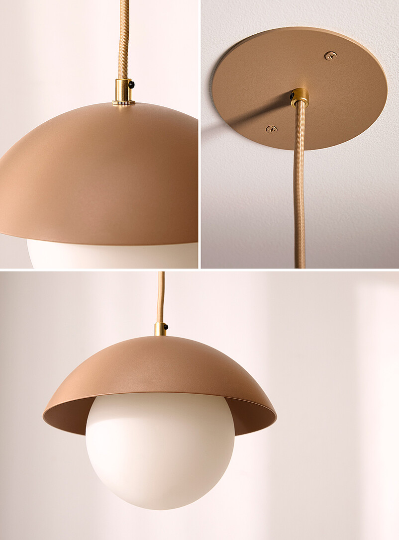 Luminaire Authentik: La lampe suspendue Danoise 24 cm de diam&egrave;tre Noir mat