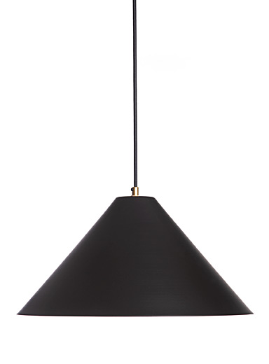 Luminaire Authentik: La lampe suspendue Nomad 46 cm de diam&egrave;tre Lin mat