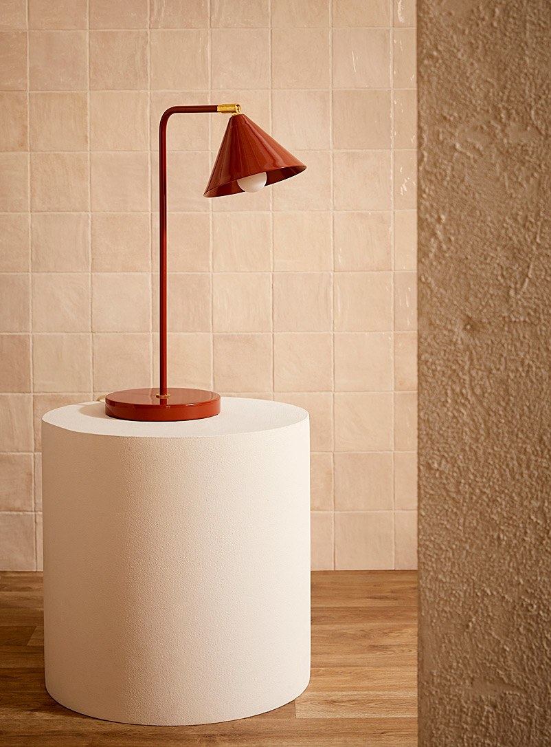 Luminaire Authentik: La lampe de table Nomad Orange moyen
