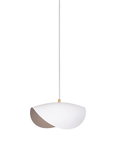 Luminaire Authentik Matt Linen Poppy hanging lamp 46 cm wide