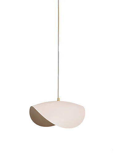 Luminaire Authentik Matt Linen Poppy hanging lamp 46 cm wide