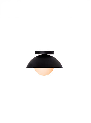 Danoise interior and exterior matte black light fixture 24 cm in diameter