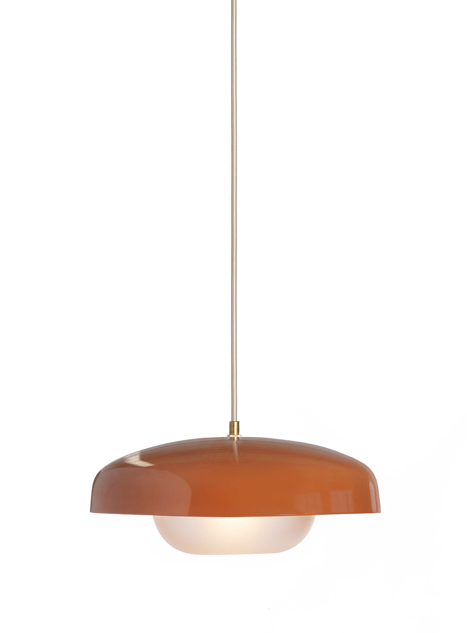Luminaire Authentik Large Yoko Hanging Lamp In Medium Orange